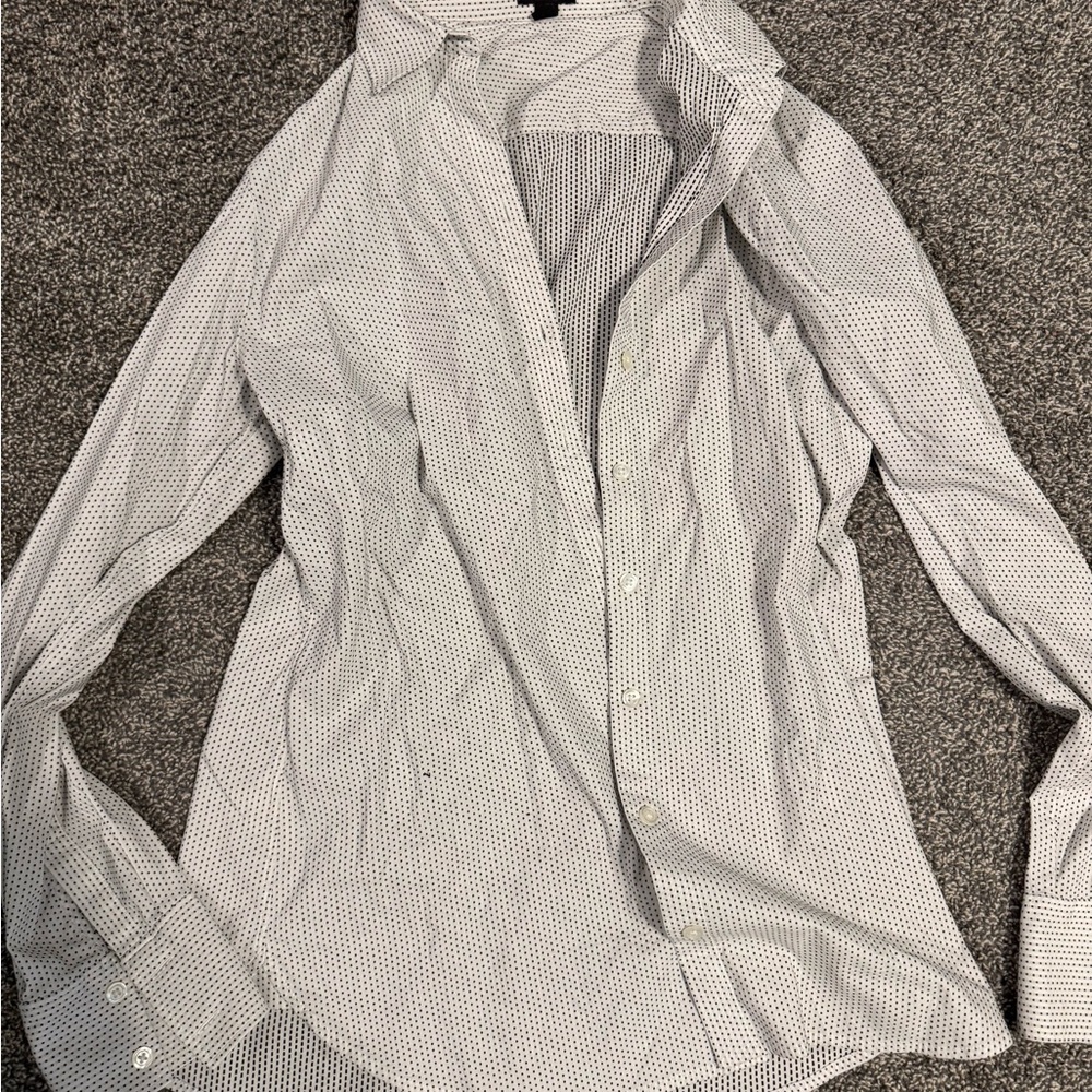 Women’s Ann Taylor White Patterned Shirt